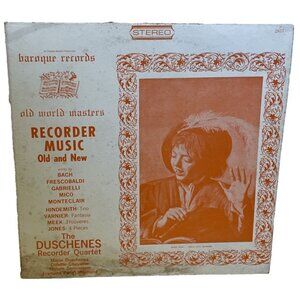 Recorder Music Old And New (Vinyl, 1965) Baroque BC 2857 VG LP Record Album